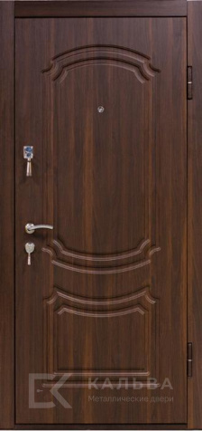 Фото «Металлическая дверь орех и красное дерево классика для квартиры №202»